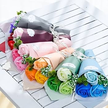 KERRY 50th ANNIVERSARY おまけ付き！ 即日発送 Amazon｜HANAYUKI ソープフラワー 花束 ミニブーケ 3輪 ソープ